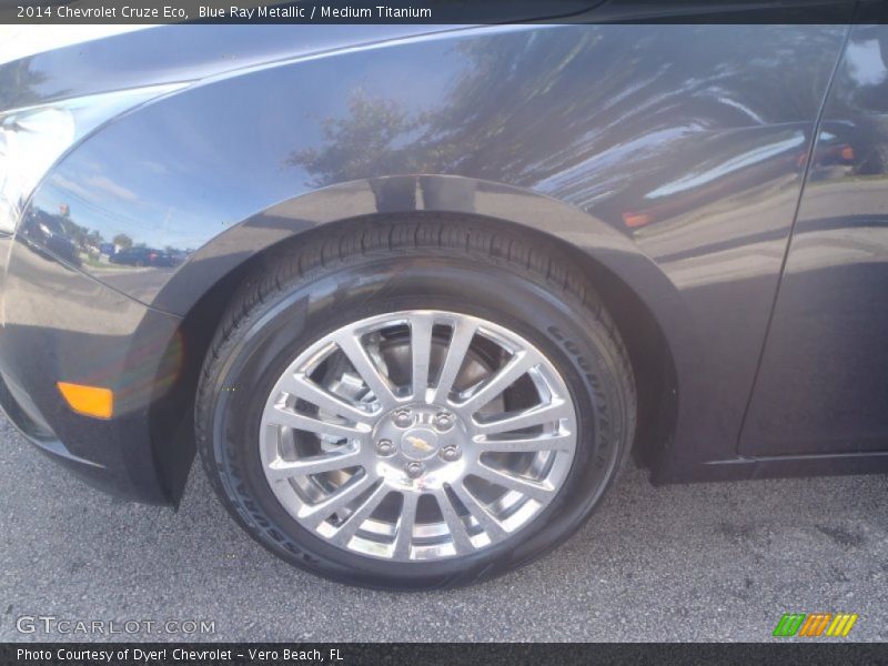 Blue Ray Metallic / Medium Titanium 2014 Chevrolet Cruze Eco