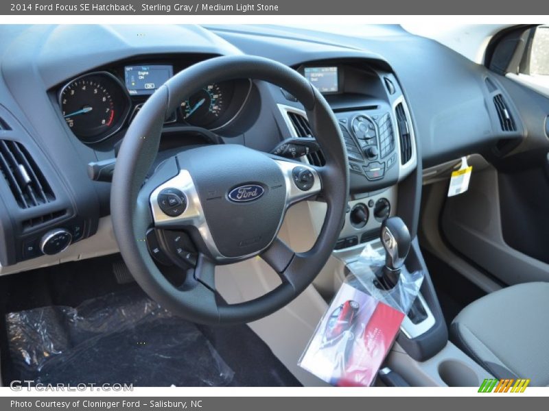Sterling Gray / Medium Light Stone 2014 Ford Focus SE Hatchback