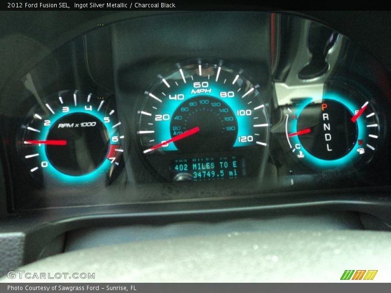 Ingot Silver Metallic / Charcoal Black 2012 Ford Fusion SEL