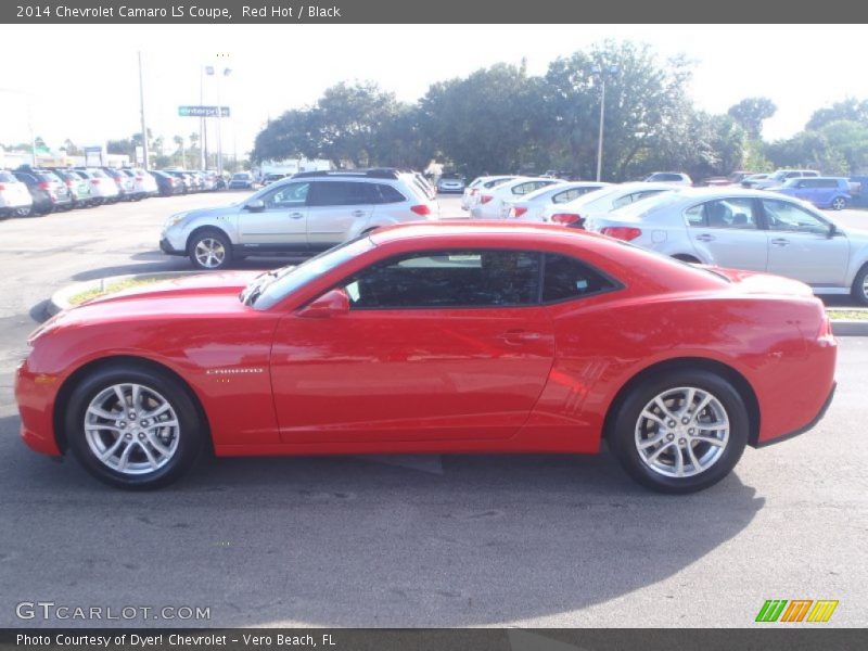 Red Hot / Black 2014 Chevrolet Camaro LS Coupe