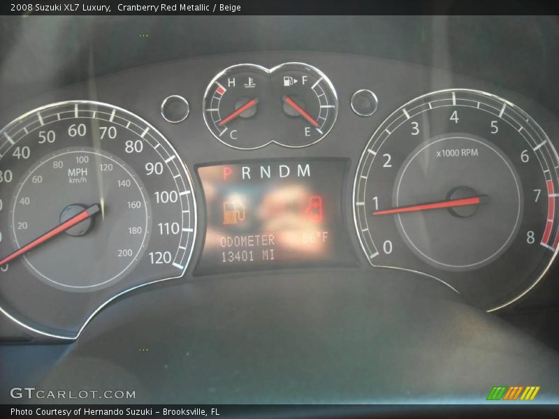 Cranberry Red Metallic / Beige 2008 Suzuki XL7 Luxury