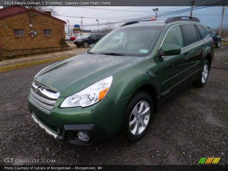 Cypress Green Pearl / Ivory 2014 Subaru Outback 2.5i Limited