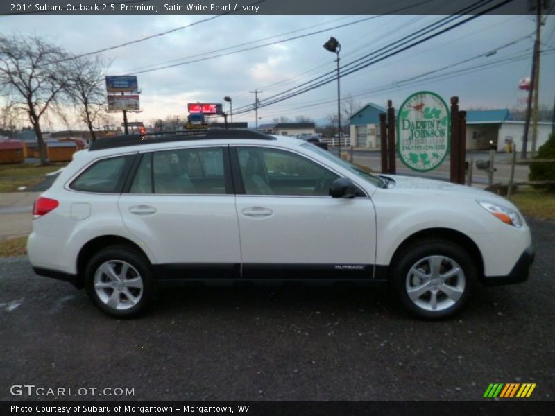 Satin White Pearl / Ivory 2014 Subaru Outback 2.5i Premium