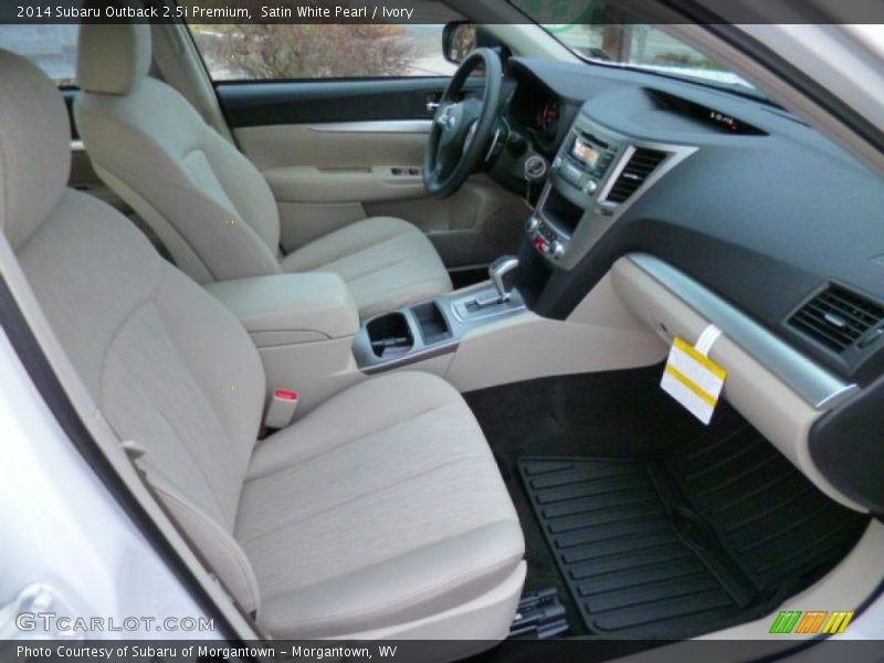 Satin White Pearl / Ivory 2014 Subaru Outback 2.5i Premium