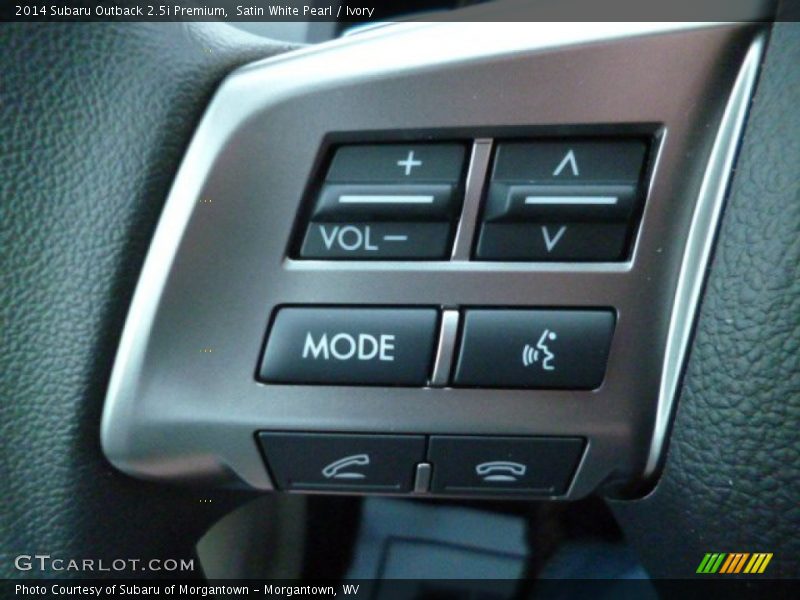 Satin White Pearl / Ivory 2014 Subaru Outback 2.5i Premium