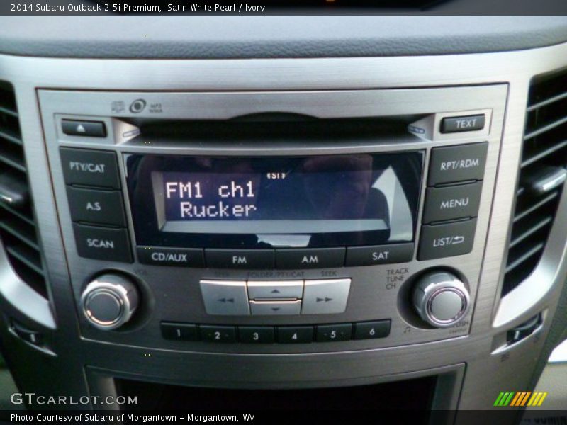 Satin White Pearl / Ivory 2014 Subaru Outback 2.5i Premium
