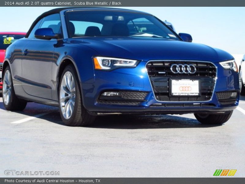 Scuba Blue Metallic / Black 2014 Audi A5 2.0T quattro Cabriolet