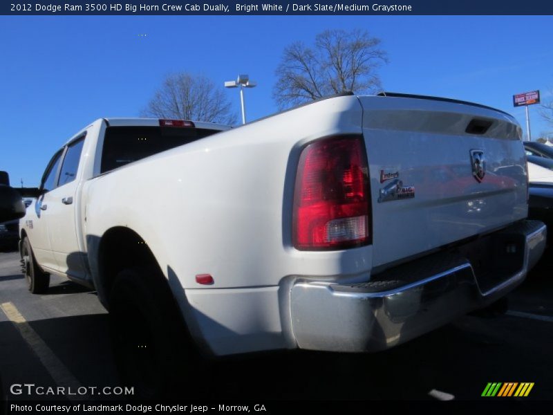 Bright White / Dark Slate/Medium Graystone 2012 Dodge Ram 3500 HD Big Horn Crew Cab Dually