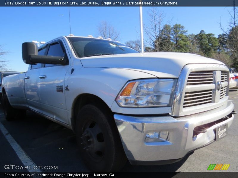 Bright White / Dark Slate/Medium Graystone 2012 Dodge Ram 3500 HD Big Horn Crew Cab Dually