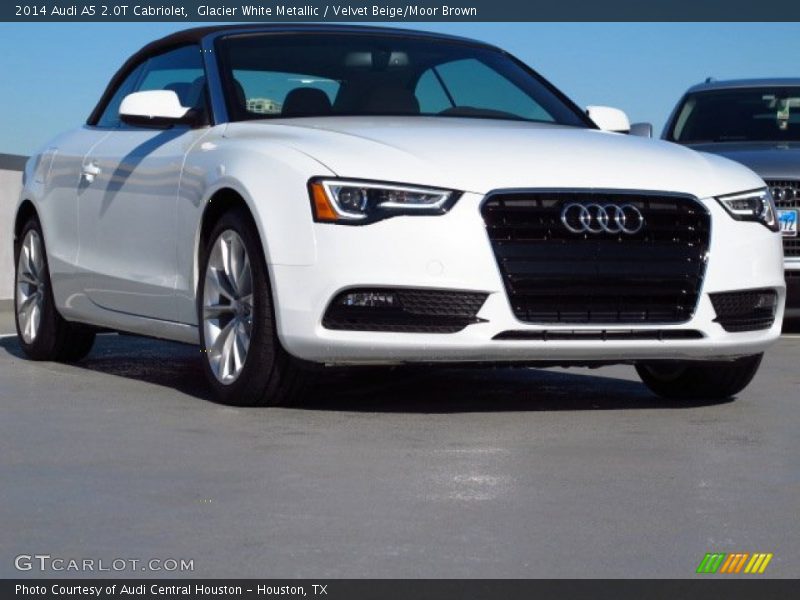 Glacier White Metallic / Velvet Beige/Moor Brown 2014 Audi A5 2.0T Cabriolet