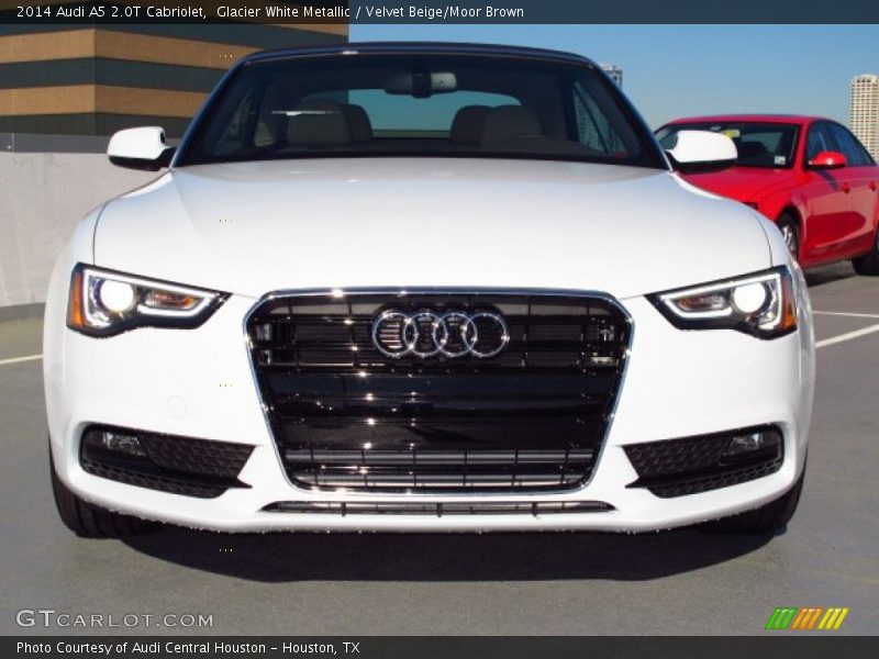 Glacier White Metallic / Velvet Beige/Moor Brown 2014 Audi A5 2.0T Cabriolet
