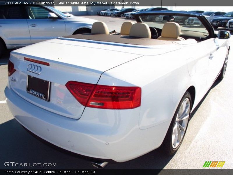 Glacier White Metallic / Velvet Beige/Moor Brown 2014 Audi A5 2.0T Cabriolet