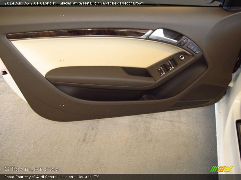 Glacier White Metallic / Velvet Beige/Moor Brown 2014 Audi A5 2.0T Cabriolet