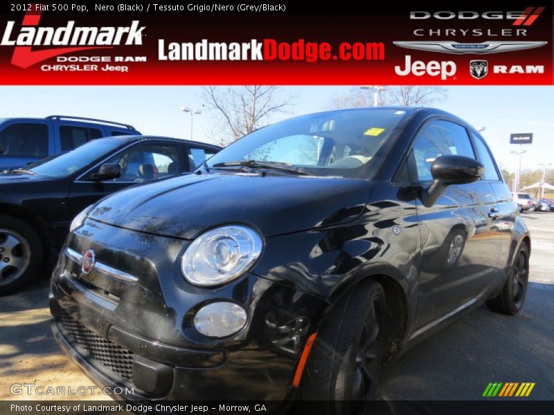 Nero (Black) / Tessuto Grigio/Nero (Grey/Black) 2012 Fiat 500 Pop