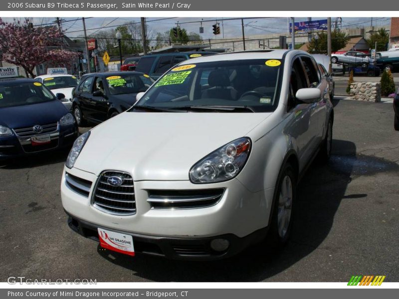 Satin White Pearl / Gray 2006 Subaru B9 Tribeca 5 Passenger
