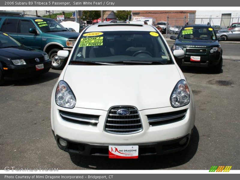 Satin White Pearl / Gray 2006 Subaru B9 Tribeca 5 Passenger