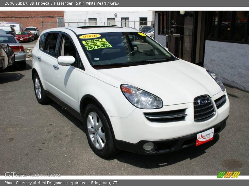 Satin White Pearl / Gray 2006 Subaru B9 Tribeca 5 Passenger