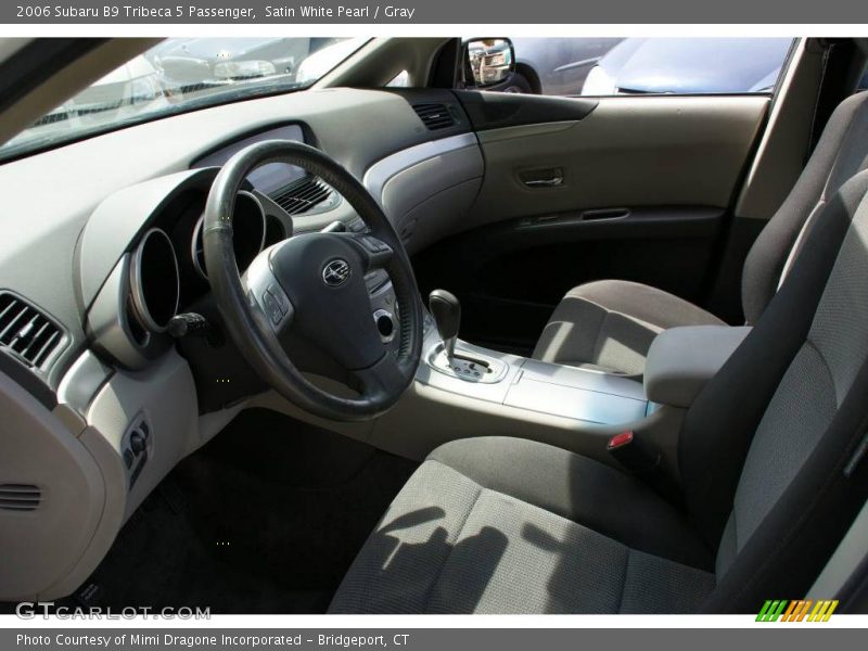 Satin White Pearl / Gray 2006 Subaru B9 Tribeca 5 Passenger