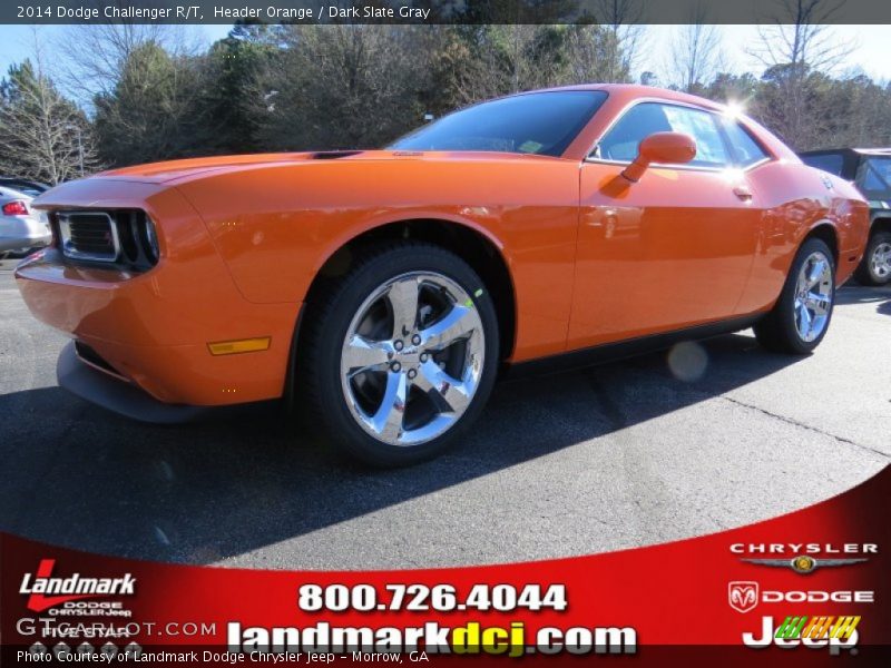 Header Orange / Dark Slate Gray 2014 Dodge Challenger R/T