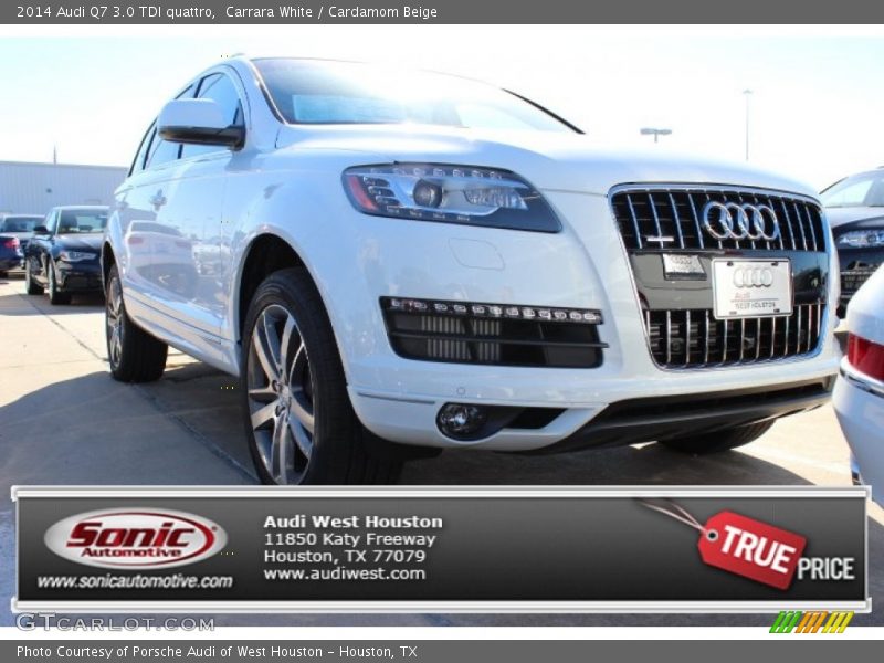Carrara White / Cardamom Beige 2014 Audi Q7 3.0 TDI quattro