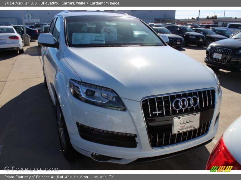 Carrara White / Cardamom Beige 2014 Audi Q7 3.0 TDI quattro