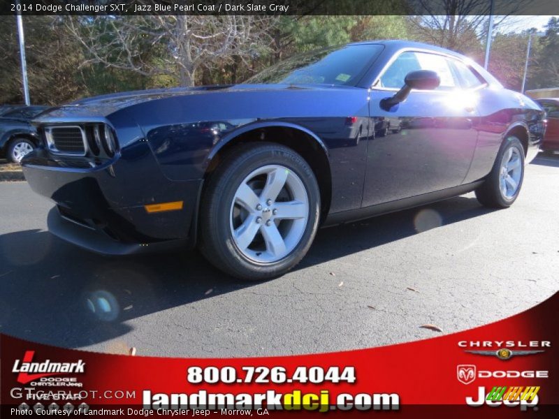 Jazz Blue Pearl Coat / Dark Slate Gray 2014 Dodge Challenger SXT