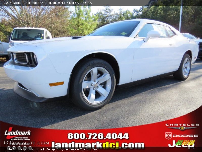 Bright White / Dark Slate Gray 2014 Dodge Challenger SXT