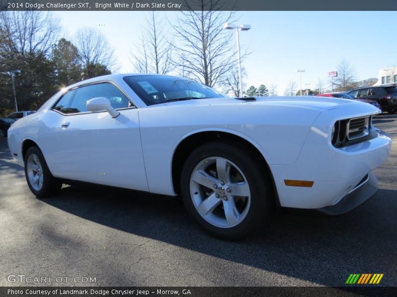 Bright White / Dark Slate Gray 2014 Dodge Challenger SXT