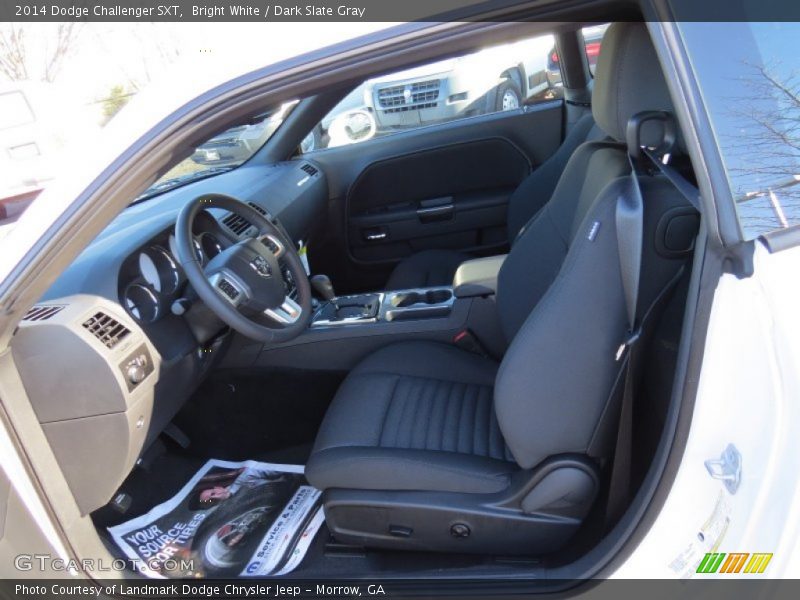 Bright White / Dark Slate Gray 2014 Dodge Challenger SXT