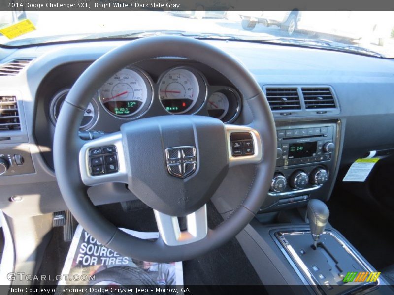Bright White / Dark Slate Gray 2014 Dodge Challenger SXT