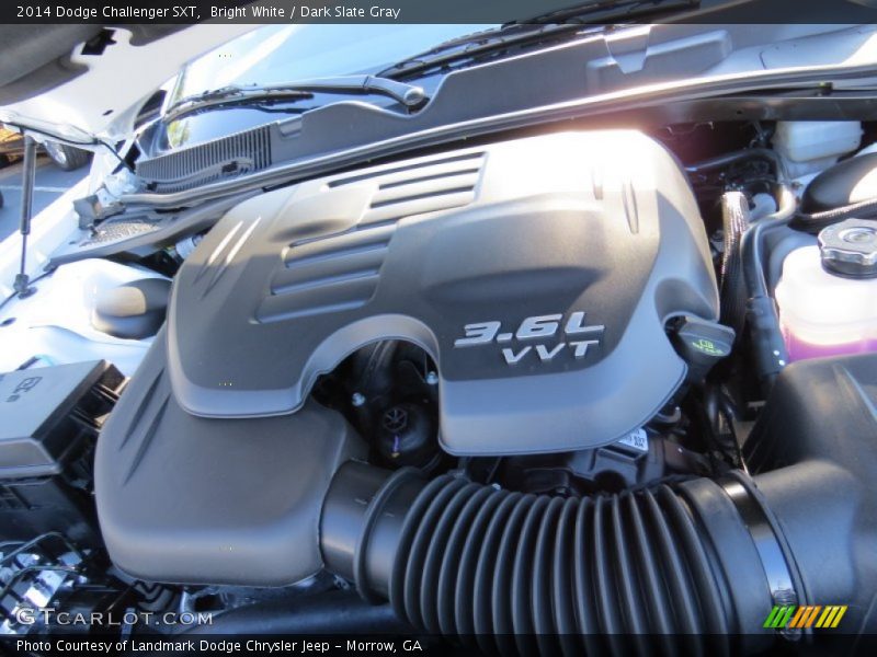 Bright White / Dark Slate Gray 2014 Dodge Challenger SXT