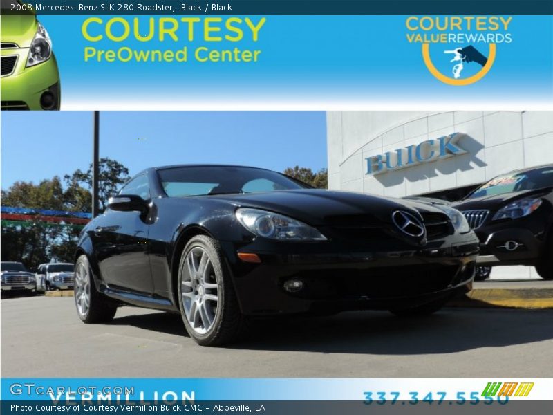 Black / Black 2008 Mercedes-Benz SLK 280 Roadster