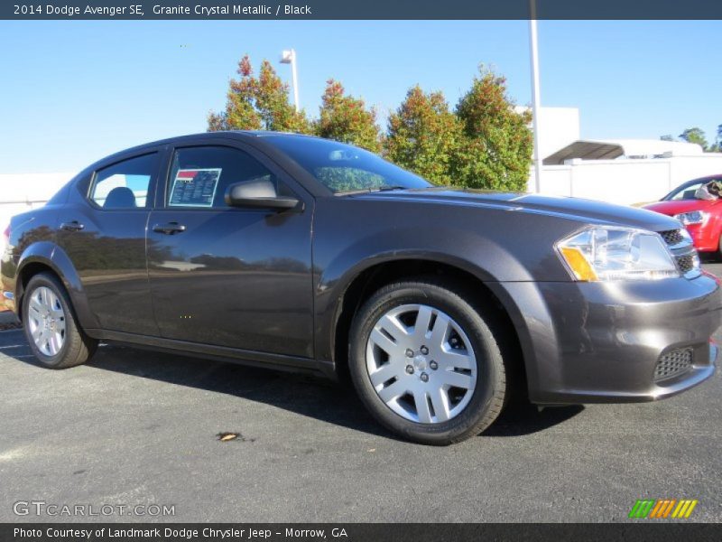 Granite Crystal Metallic / Black 2014 Dodge Avenger SE