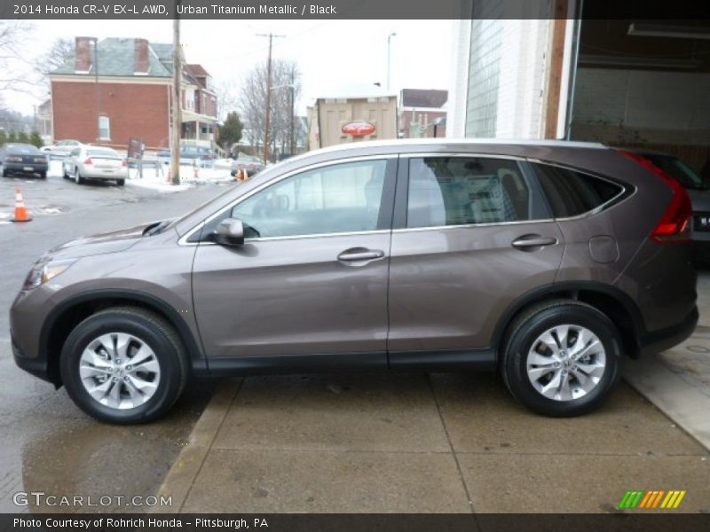 Urban Titanium Metallic / Black 2014 Honda CR-V EX-L AWD
