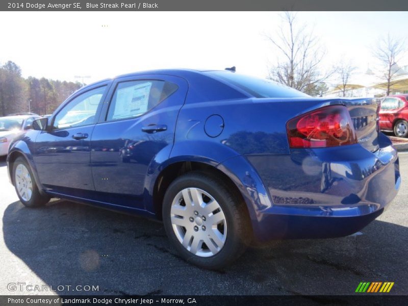 Blue Streak Pearl / Black 2014 Dodge Avenger SE