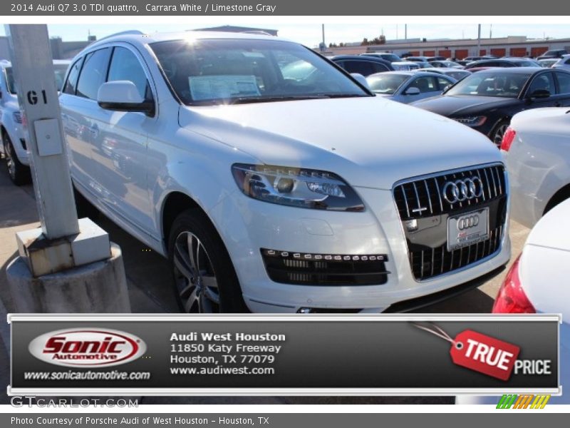 Carrara White / Limestone Gray 2014 Audi Q7 3.0 TDI quattro