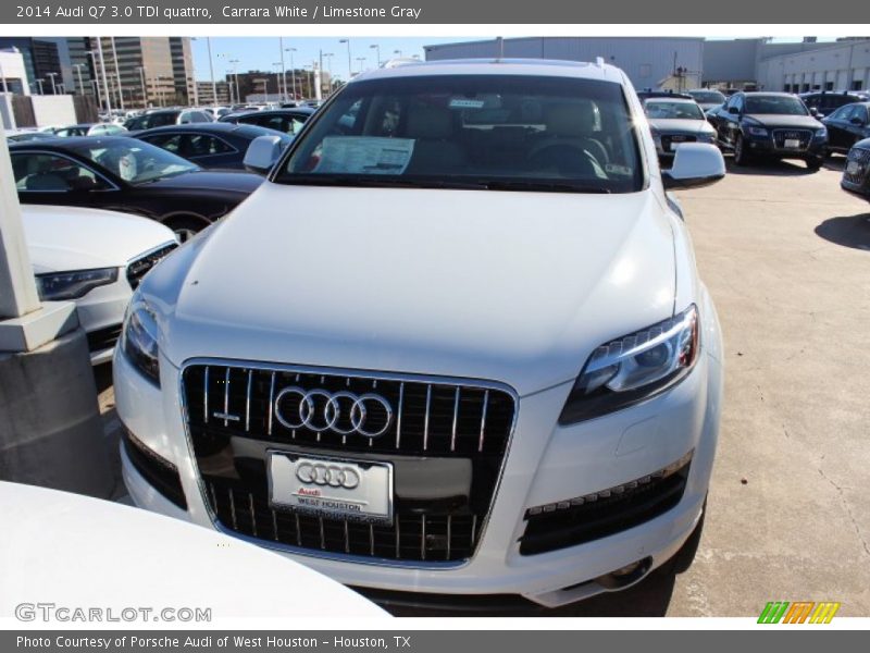 Carrara White / Limestone Gray 2014 Audi Q7 3.0 TDI quattro