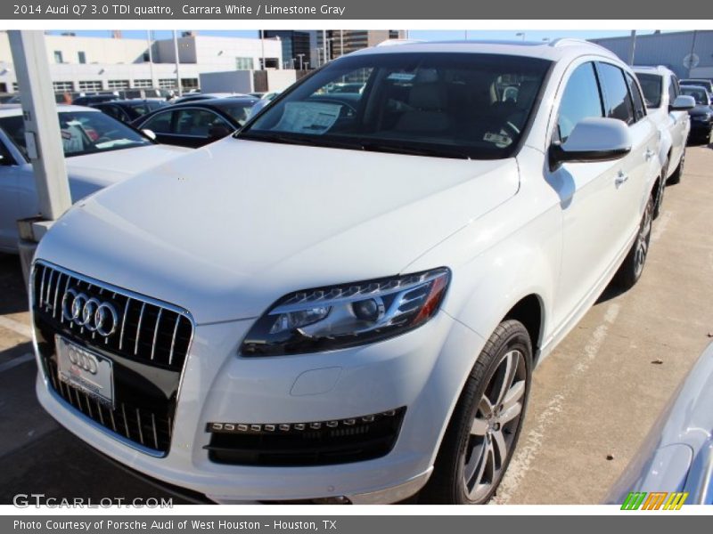 Carrara White / Limestone Gray 2014 Audi Q7 3.0 TDI quattro