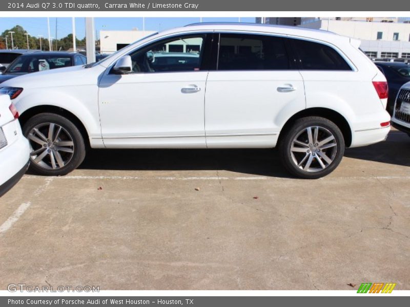 Carrara White / Limestone Gray 2014 Audi Q7 3.0 TDI quattro