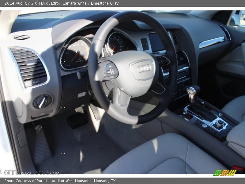 Carrara White / Limestone Gray 2014 Audi Q7 3.0 TDI quattro