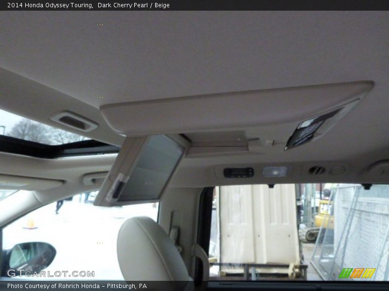 Dark Cherry Pearl / Beige 2014 Honda Odyssey Touring