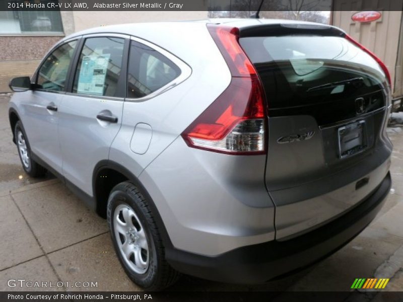 Alabaster Silver Metallic / Gray 2014 Honda CR-V LX AWD