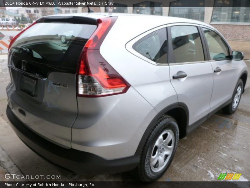 Alabaster Silver Metallic / Gray 2014 Honda CR-V LX AWD