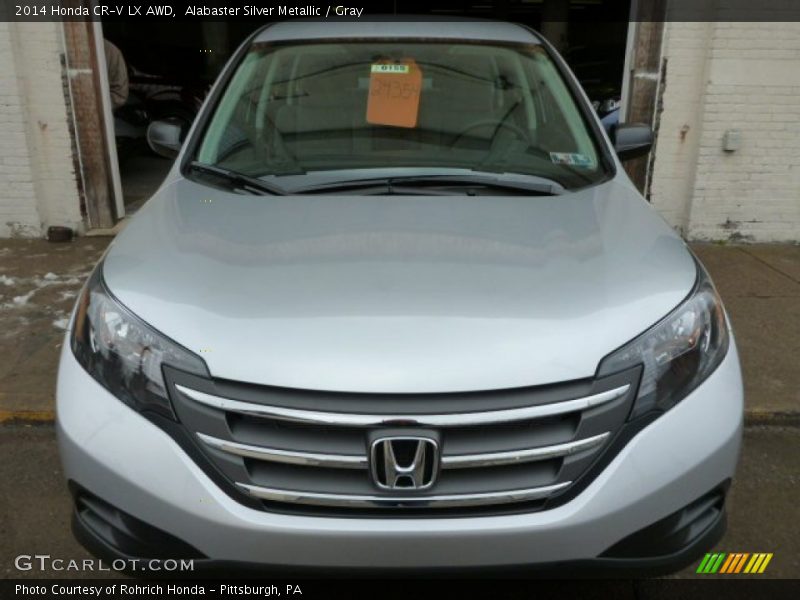 Alabaster Silver Metallic / Gray 2014 Honda CR-V LX AWD