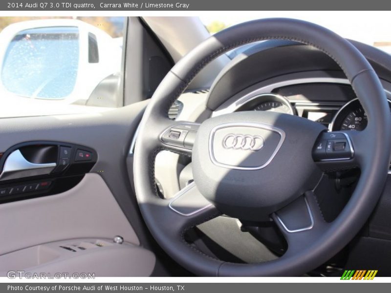 Carrara White / Limestone Gray 2014 Audi Q7 3.0 TDI quattro