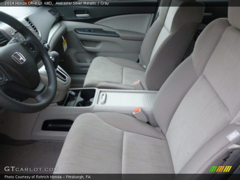 Alabaster Silver Metallic / Gray 2014 Honda CR-V LX AWD
