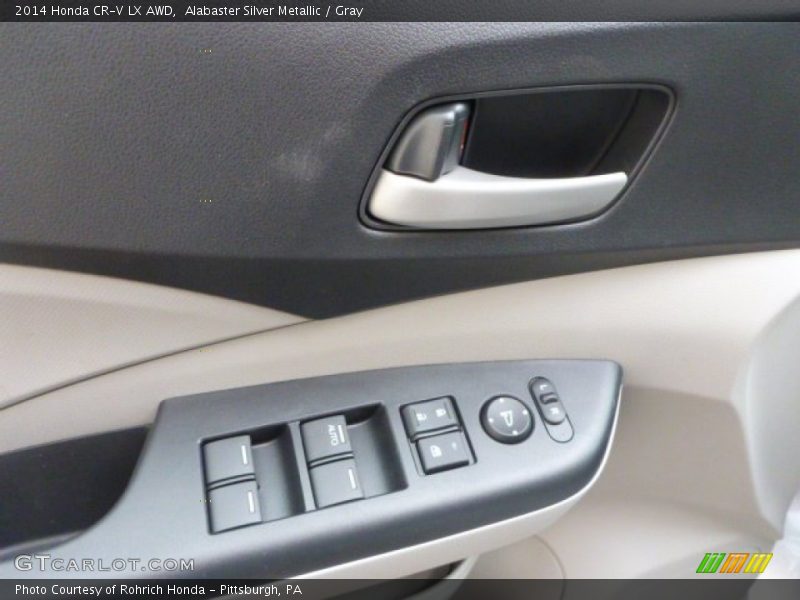 Alabaster Silver Metallic / Gray 2014 Honda CR-V LX AWD