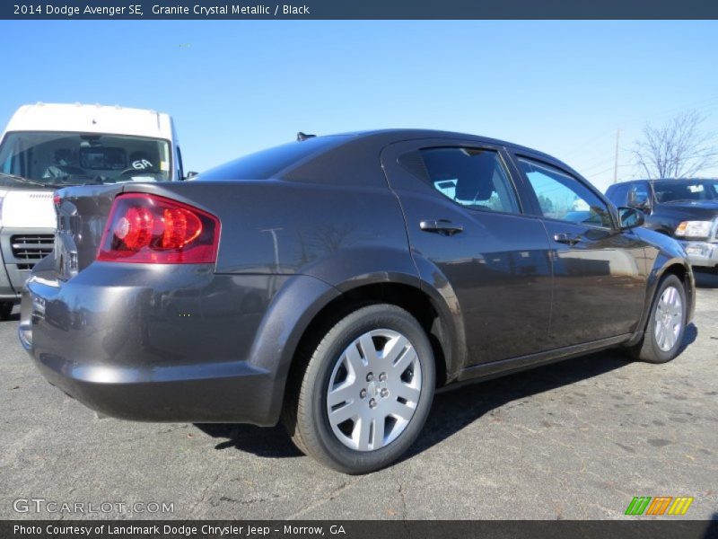 Granite Crystal Metallic / Black 2014 Dodge Avenger SE