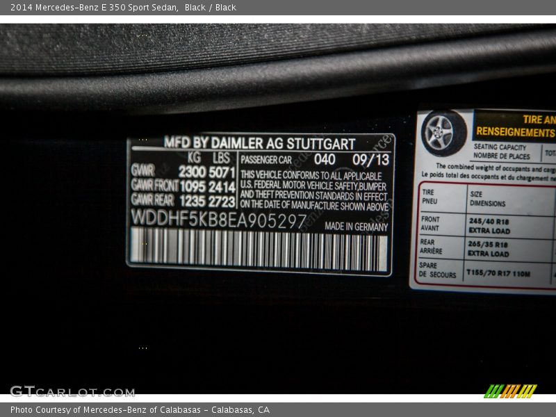Black / Black 2014 Mercedes-Benz E 350 Sport Sedan
