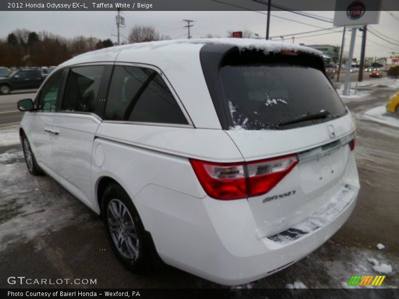 Taffeta White / Beige 2012 Honda Odyssey EX-L